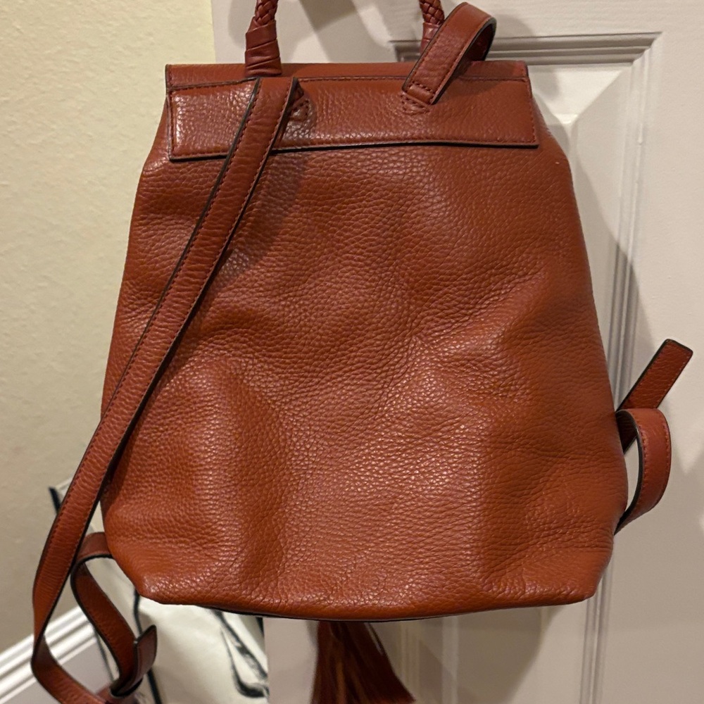 Tory Burch Rust Leather Backpack - image 2